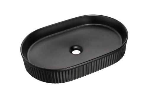 BEYOND 3 BLACK E-6531 ceramic countertop washbasin, matte black