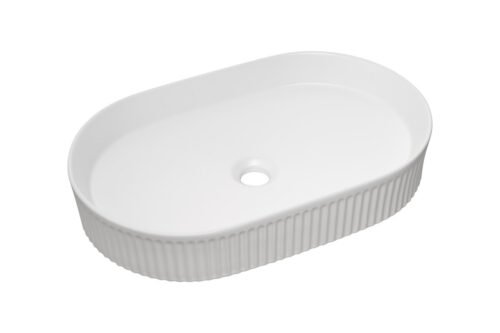 BEYOND 3 WHITE E-6531 white glossy ceramic countertop washbasin