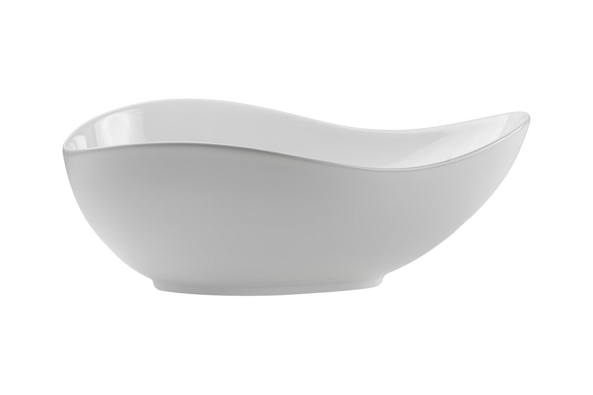 Ceramic countertop washbasin CLOUD FREE WHITE E-6588 Glossy white - Image 2