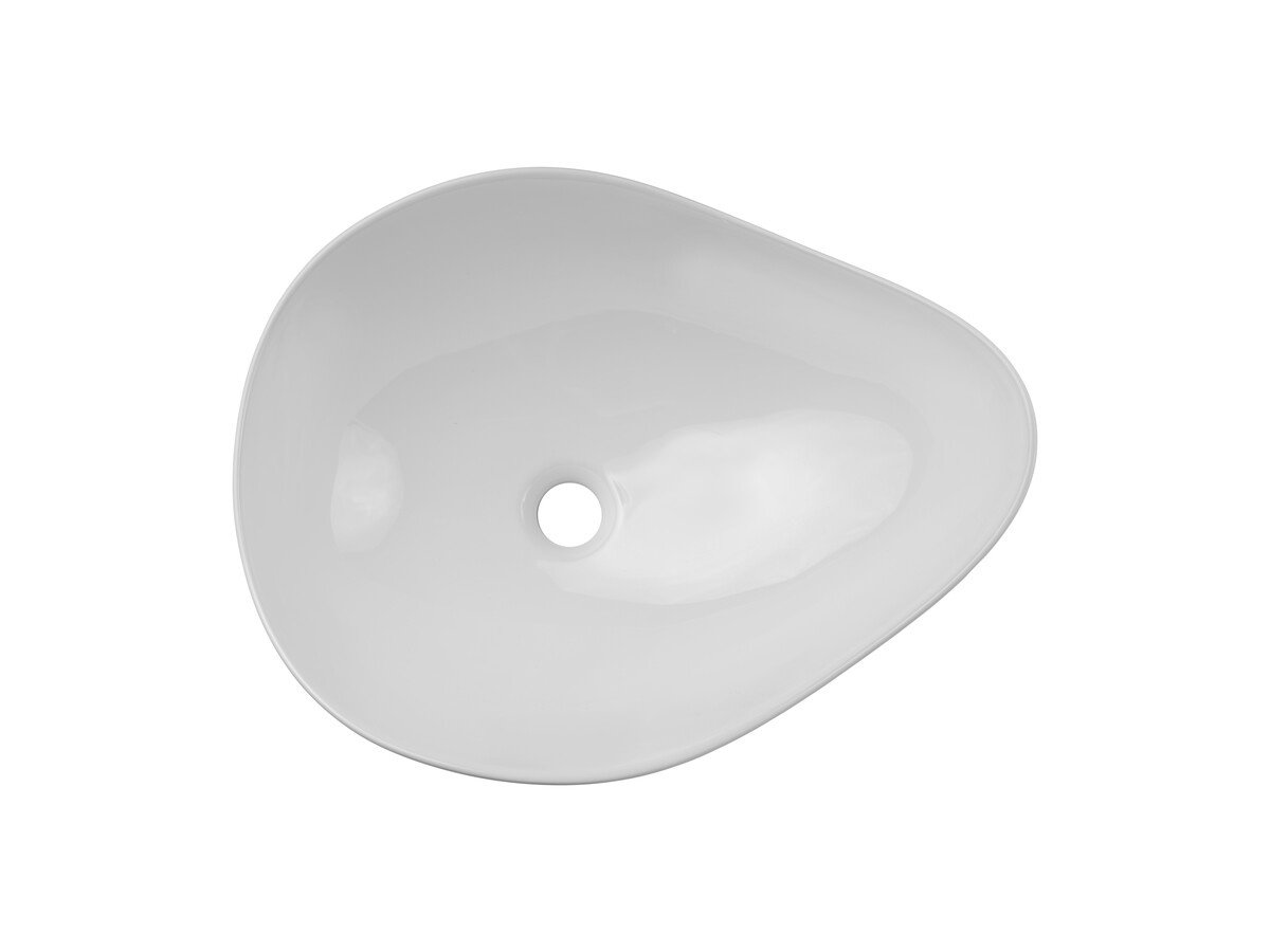 Ceramic countertop washbasin CLOUD FREE WHITE E-6588 Glossy white - Image 3