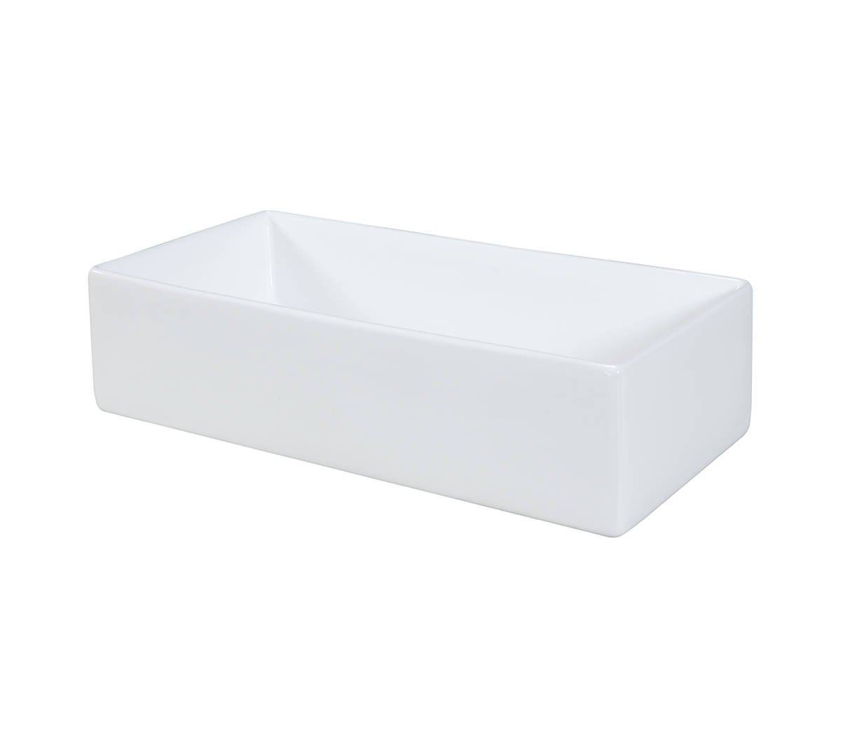 Ceramic countertop washbasin GAJA45-SW, glossy white