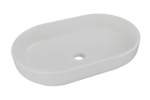 Ceramic countertop washbasin RIVER 2 GREY MATT UN 55 (E-6594) Light concrete matt