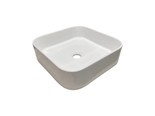 Ceramic countertop washbasin SARA-2 (37C), glossy white
