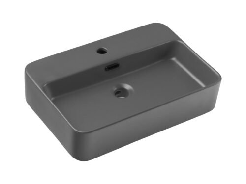 TRUST 2 MATT DARK GREY E-6282 Ceramic countertop washbasin