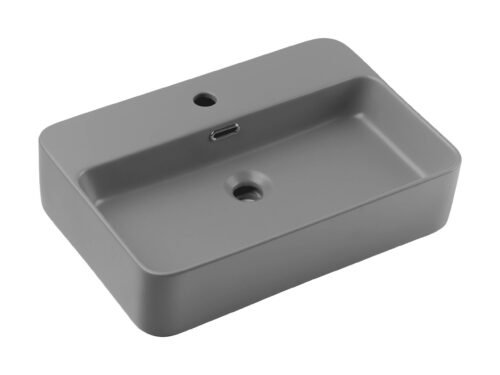 TRUST 2 MATT LIGHT GREY E-6282 Ceramic countertop washbasin