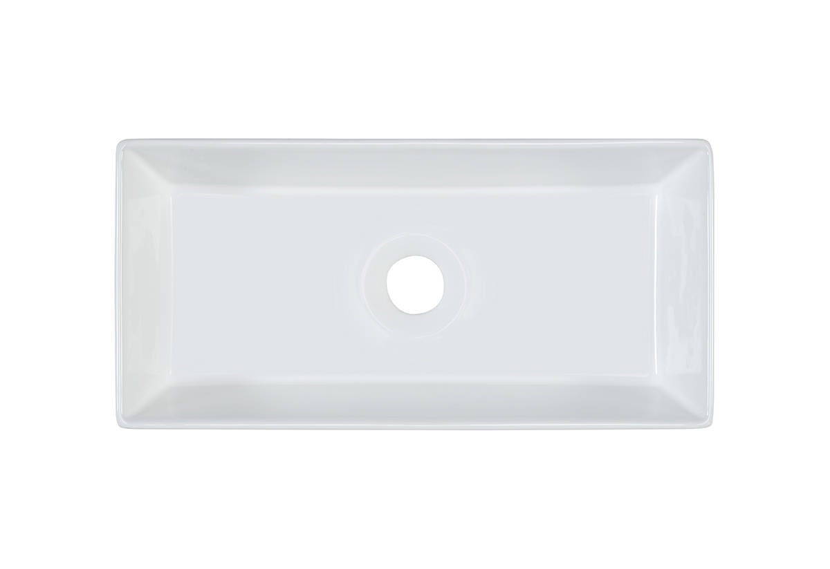 Ceramic countertop washbasin UN-GAJA35-SW glossy white - Image 2