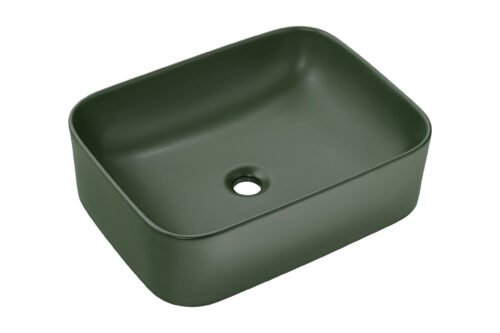 Ceramic countertop washbasin UN-KAMA-MFG-50 matte green