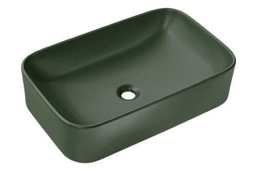 Ceramic countertop washbasin UN-KAMA-MFG-60 matte green