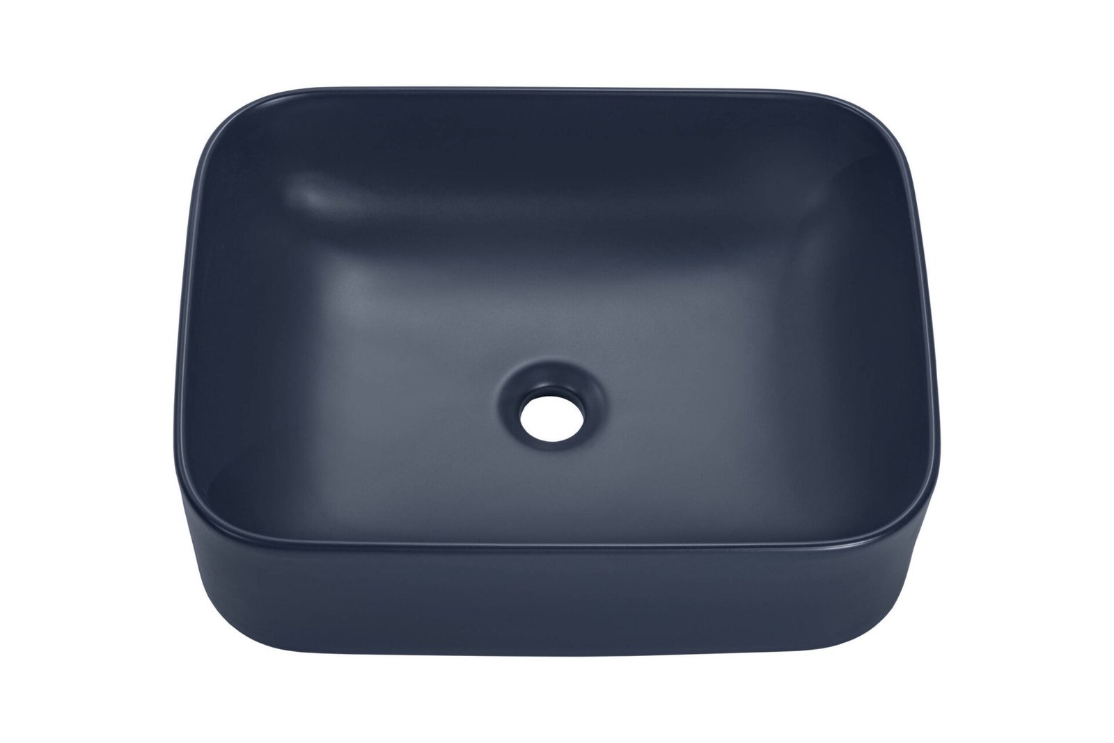Ceramic countertop washbasin UN-KAMA-MNB-50 matte dark blue - Image 3