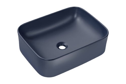 Ceramic countertop washbasin UN-KAMA-MNB-50 matte dark blue