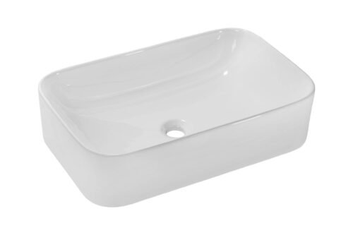 Ceramic countertop washbasin UN-KATI60-SW glossy white