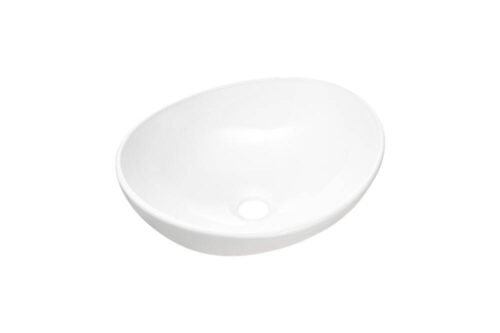 Ceramic countertop washbasin UN-LOLA-GW, glossy white