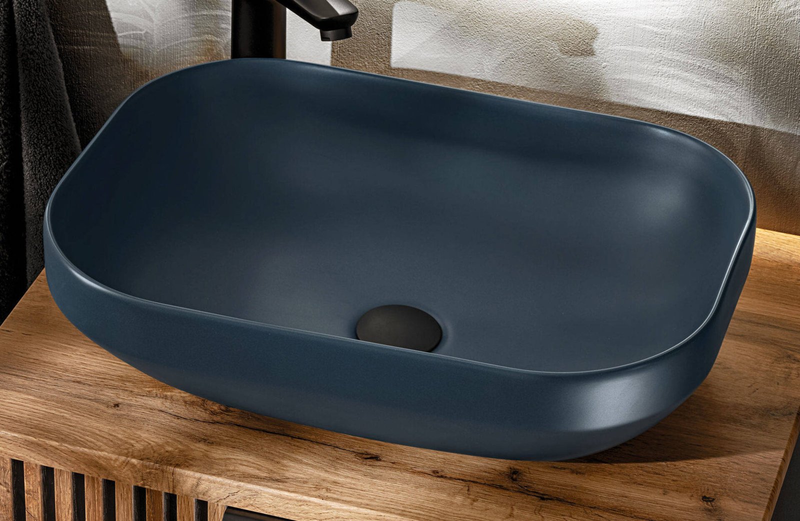 Ceramic countertop washbasin UN-NELI-MNB, dark blue, matte - Image 4
