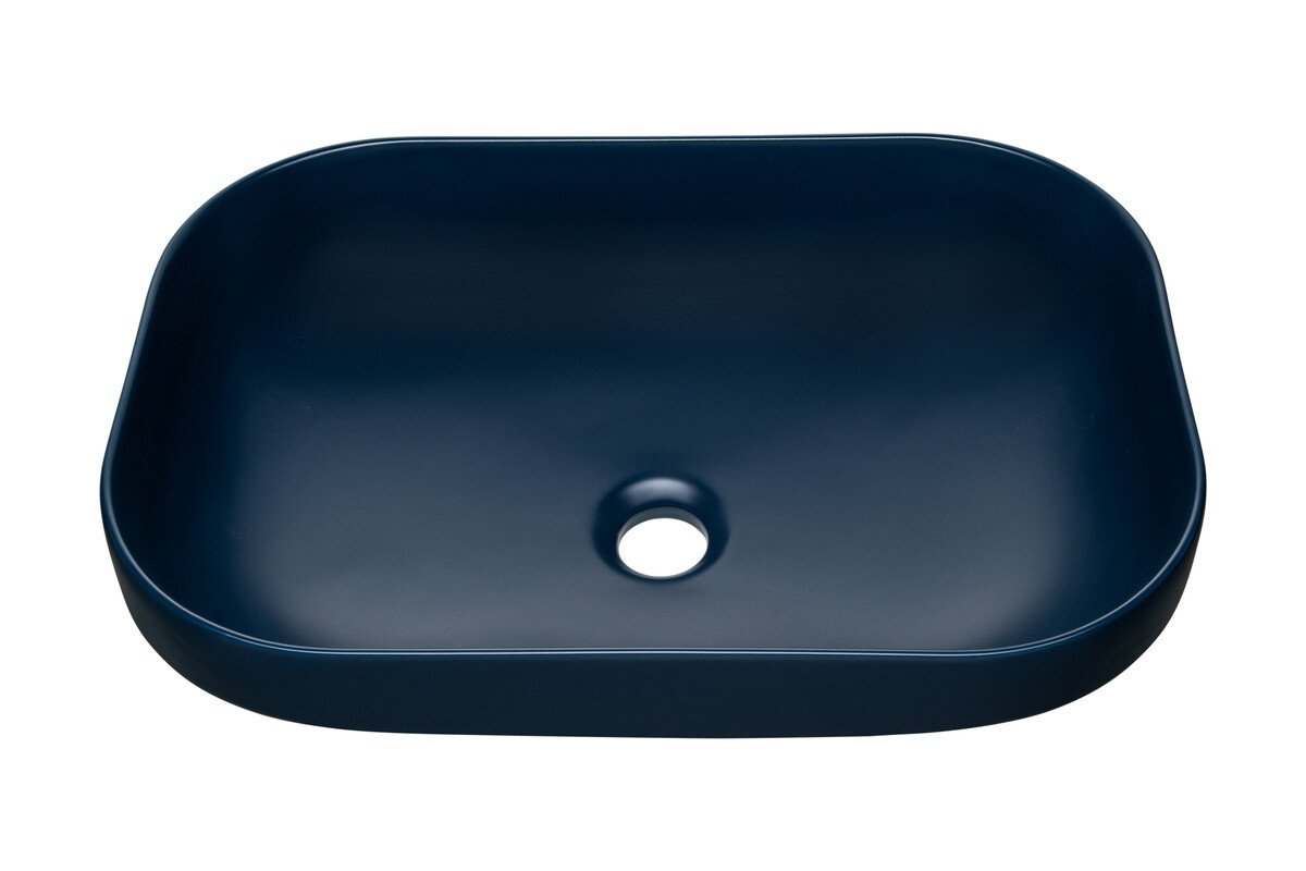 Ceramic countertop washbasin UN-NELI-MNB, dark blue, matte - Image 3