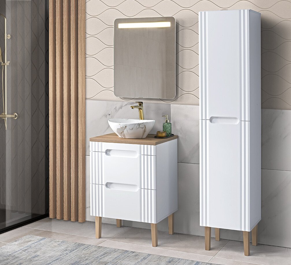 Ceramic countertop washbasin UN-PATI-MW3 matte white - Image 4