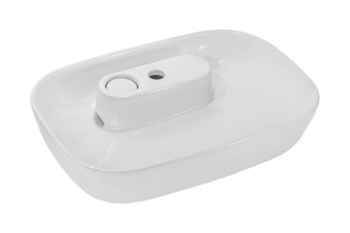 Ceramic countertop washbasin UN-POLA-GW, white glossy