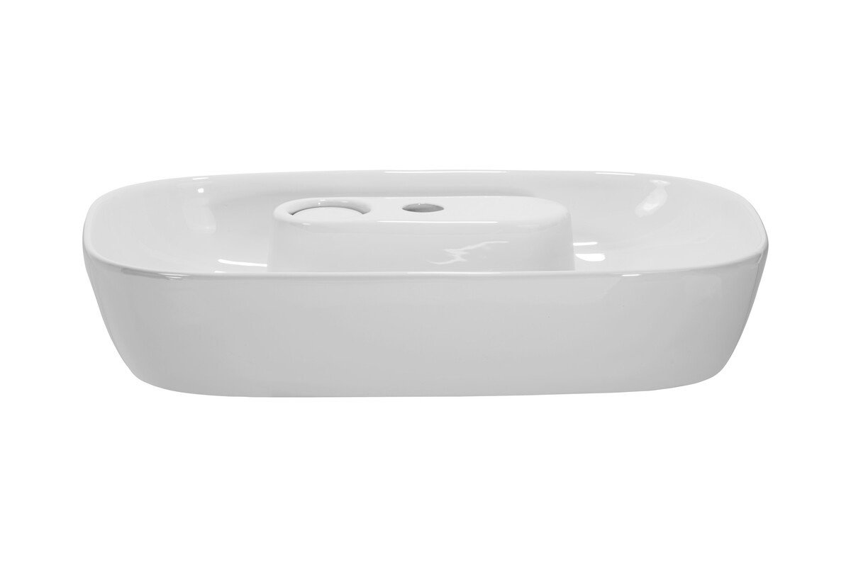 Ceramic countertop washbasin UN-POLA-GW, white glossy - Image 2
