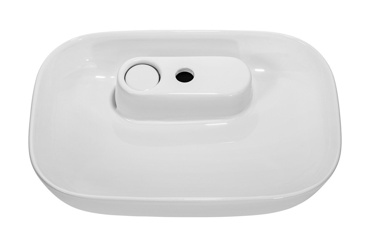 Ceramic countertop washbasin UN-POLA-GW, white glossy - Image 3