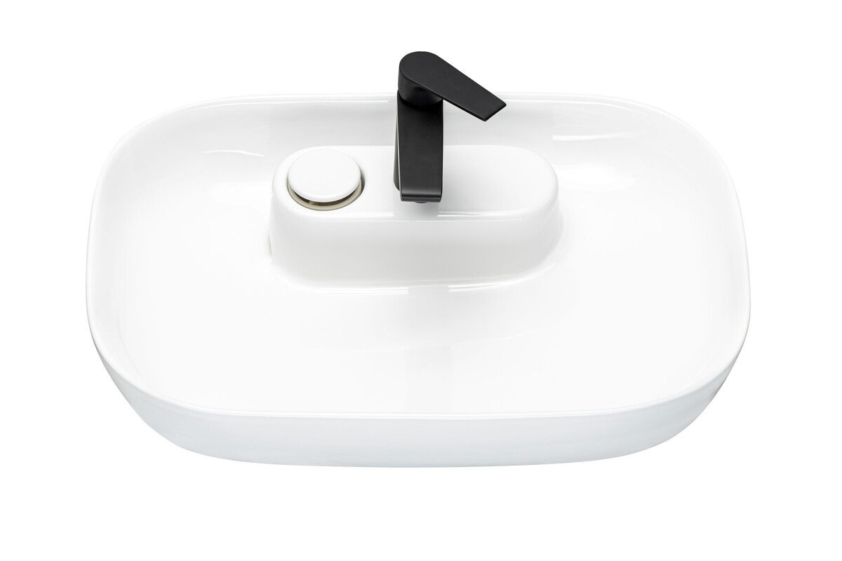 Ceramic countertop washbasin UN-POLA-GW, white glossy - Image 5