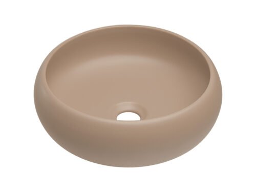 Ceramic countertop washbasin UN-WIKI-MC matte cappuccino color