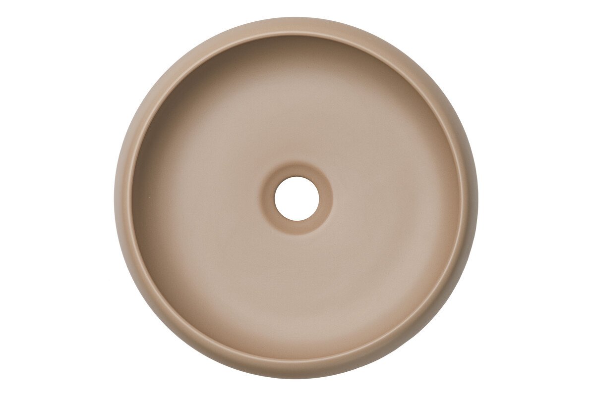 Ceramic countertop washbasin UN-WIKI-MC matte cappuccino color - Image 3