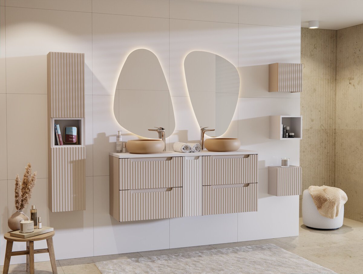 Ceramic countertop washbasin UN-WIKI-MC matte cappuccino color - Image 5