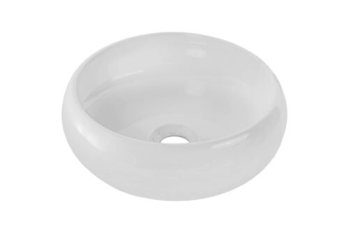 Ceramic countertop washbasin UN-WIKI-SW, glossy white