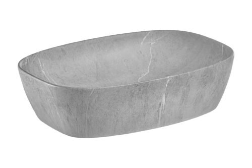 ANNA MH1 matte gray ceramic countertop washbasin