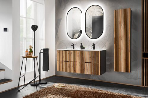 120 cm Xilo Black set with SKY120D washbasin