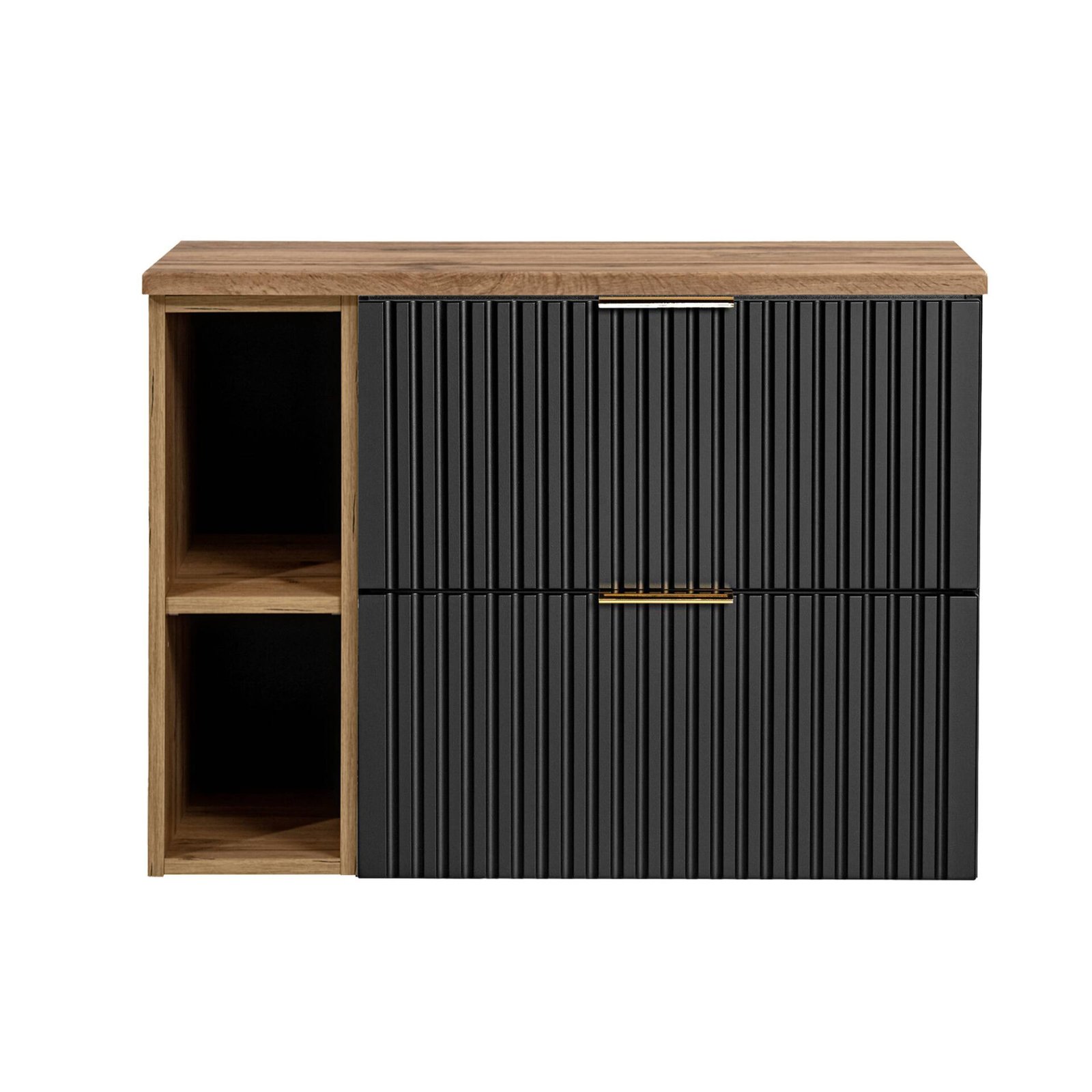 80 cm ADEL BLACK set with table top and shelf