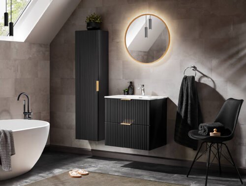ADEL BLACK set with SKY washbasin cabinet 60 cm