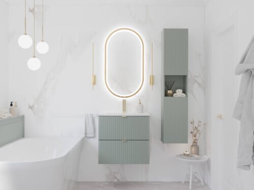 Bathroom furniture set “Line Reed Green”, 60 cm