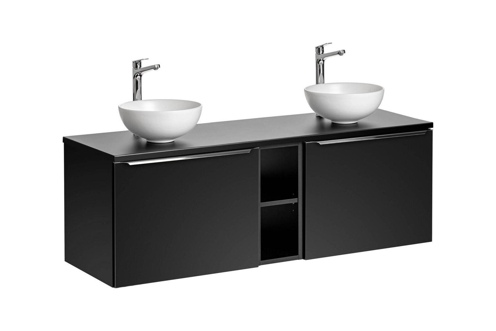 Bathroom furniture set "Santa Fe", black, 140 cm