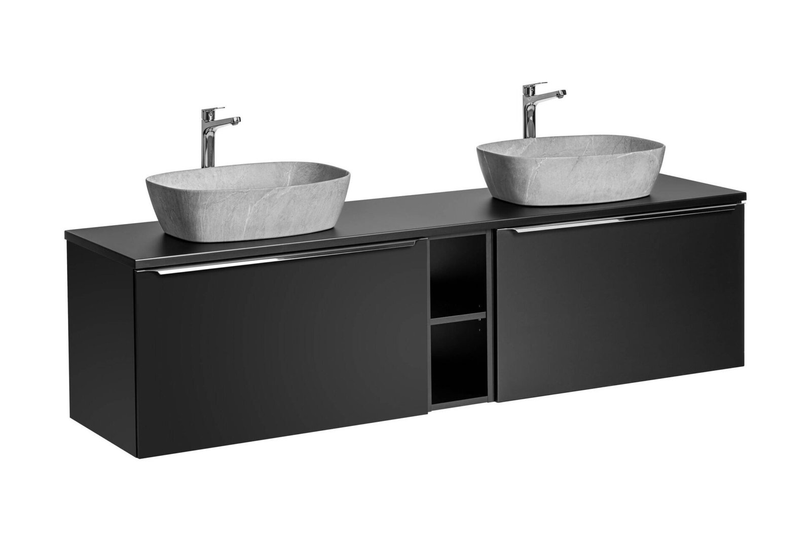 Bathroom furniture set "Santa Fe", black, 180 cm