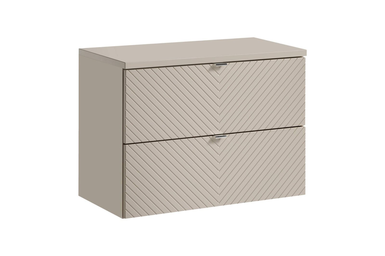 Washbasin cabinet set with 2 drawers, 80 cm, with Viva Cashmere countertop