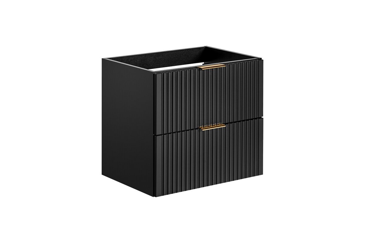 Washbasin cabinet set with 4 drawers, 120 cm, matte black countertop - Image 2