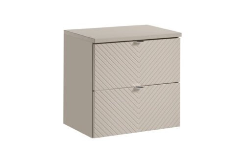 Washbasin cabinet with countertop and 2 drawers set, 60 cm, Viva Cashmere