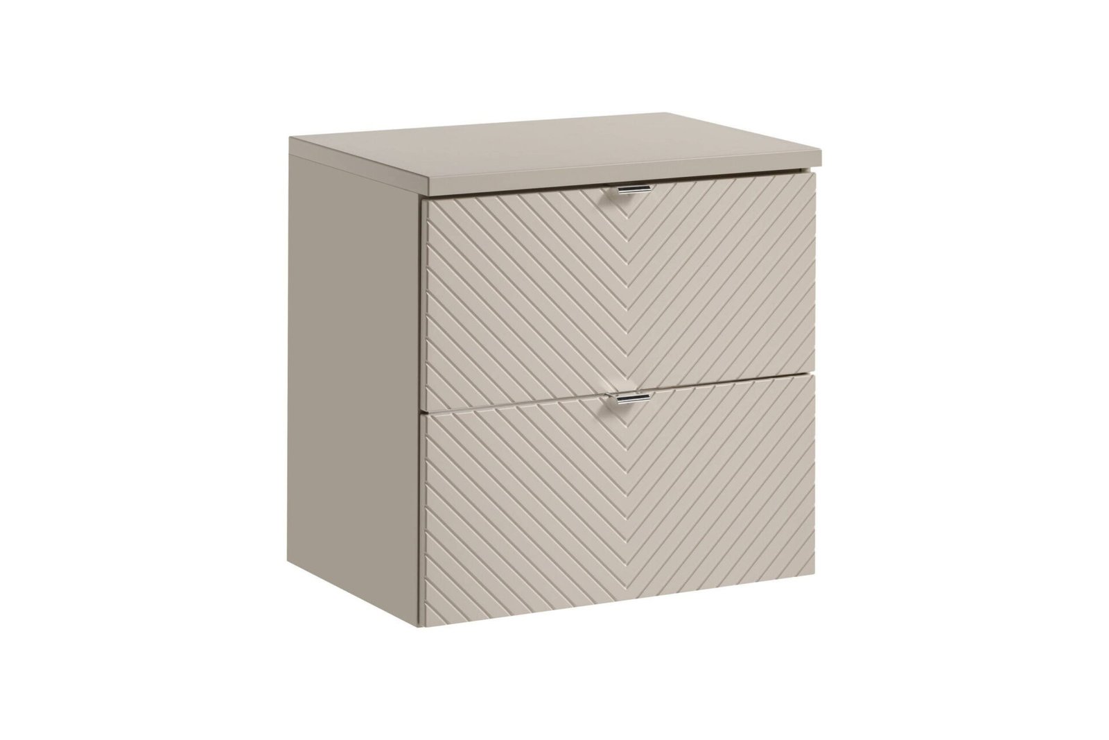 Washbasin cabinet with countertop and 2 drawers set, 60 cm, Viva Cashmere