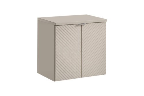 Two-door washbasin cabinet set with countertop, 60 cm, Viva Cashmere