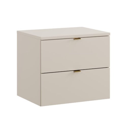 Washbasin cabinet set with countertop 60 cm, 2 drawers, Dalia Cashmere
