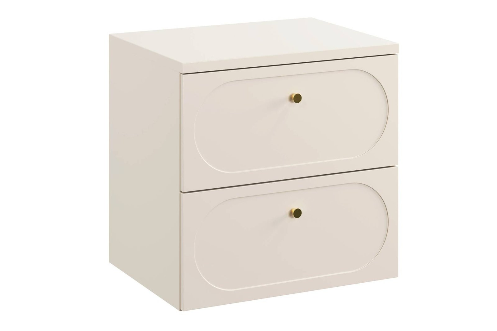 Donna Sand washbasin cabinet with countertop, 60 cm, 2 drawers, set