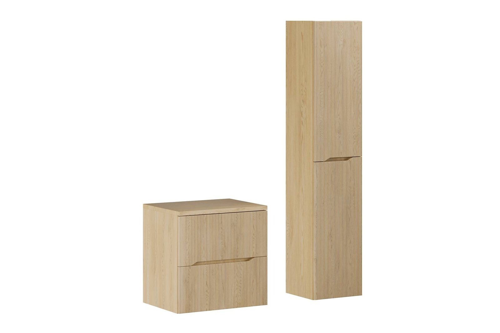 60 cm washbasin cabinet with countertop and high Nordic Cremona column set