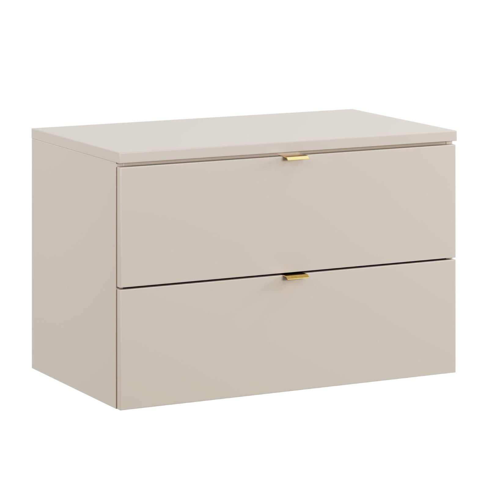 Washbasin cabinet set with countertop 80 cm, 2 drawers, Dalia Cashmere