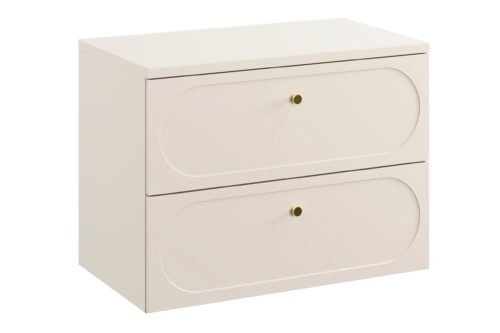 Donna Sand washbasin cabinet with countertop, 80 cm, 2 drawers, set