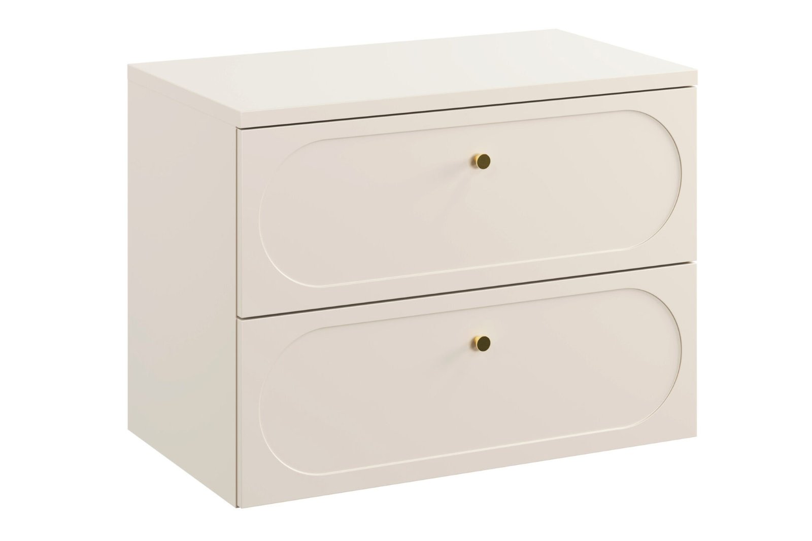 Donna Sand washbasin cabinet with countertop, 80 cm, 2 drawers, set