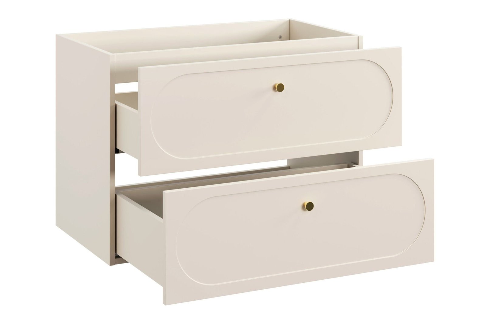 Donna Sand washbasin cabinet with countertop, 80 cm, 2 drawers, set - Image 2