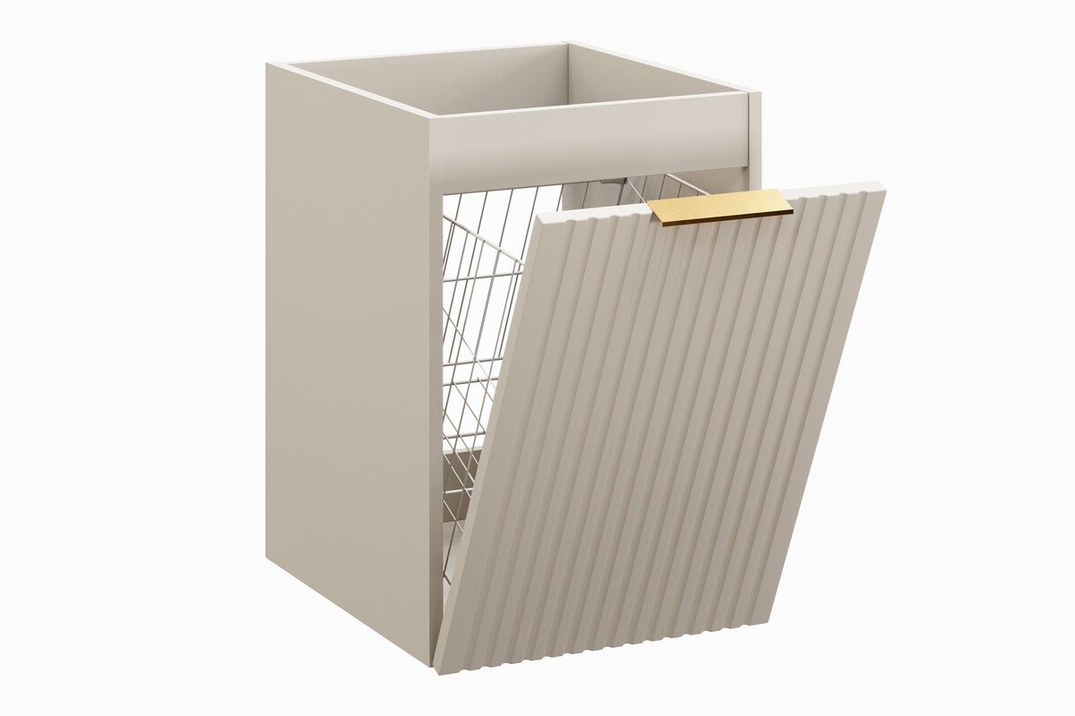 Washbasin cabinet with 100 cm countertop and cabinet with basket set "Adel Cashmere" - Image 4