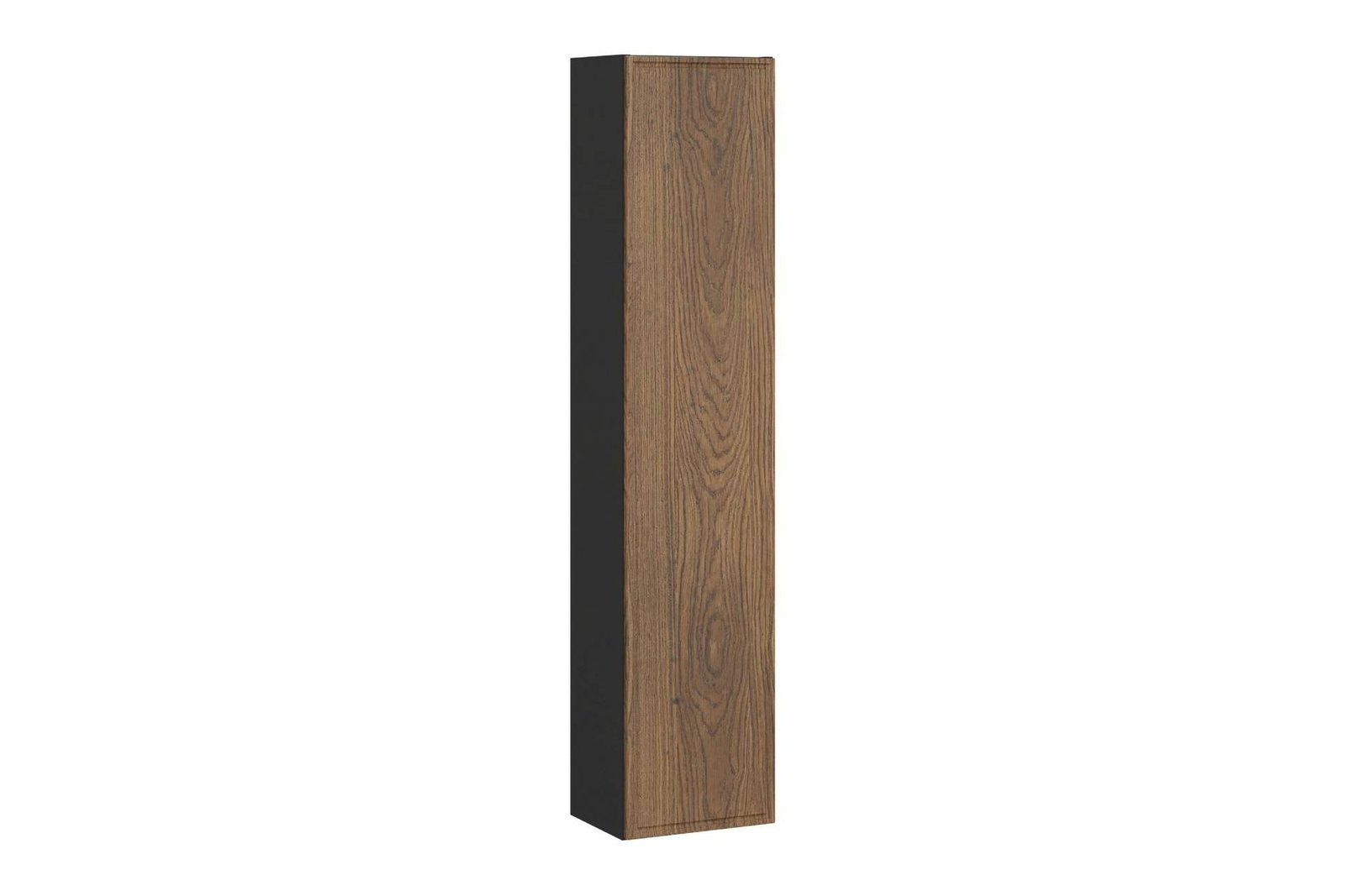 60 cm countertop cabinet and countertop washbasin, tall column with two semi-columns, mirror and toilet set, Talia Casella, matte black - Image 2
