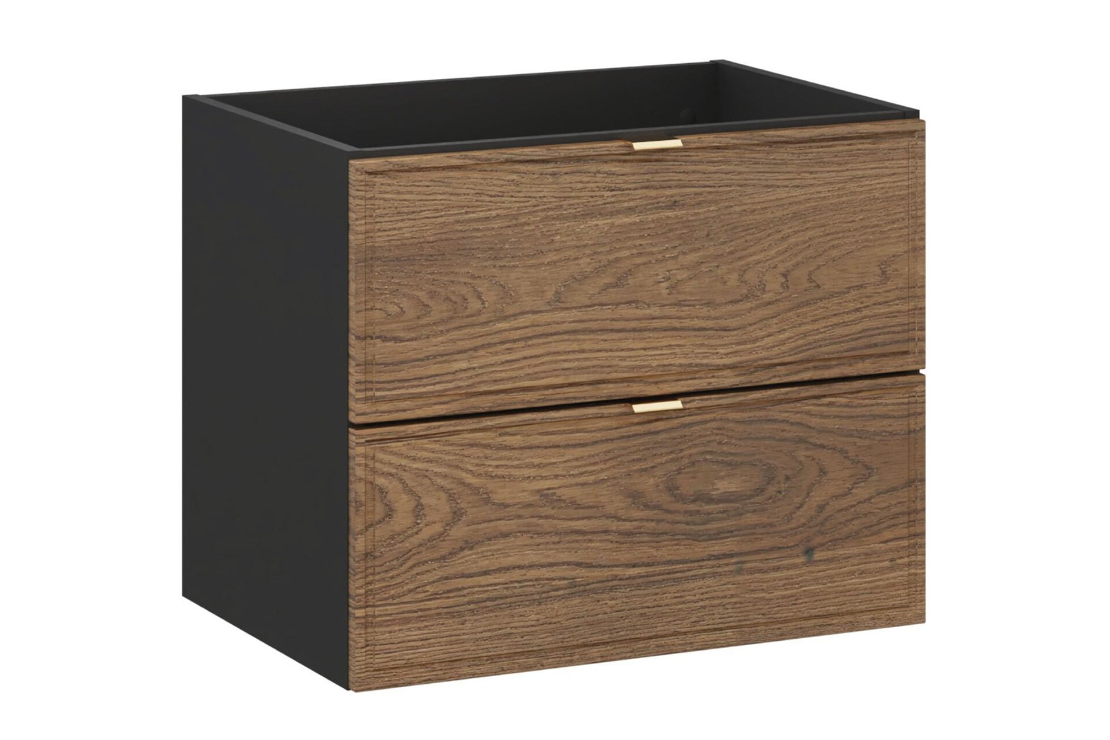 Set of 60 cm countertop cabinet, countertop washbasin and high-waisted Casella Matte Black column - Image 2
