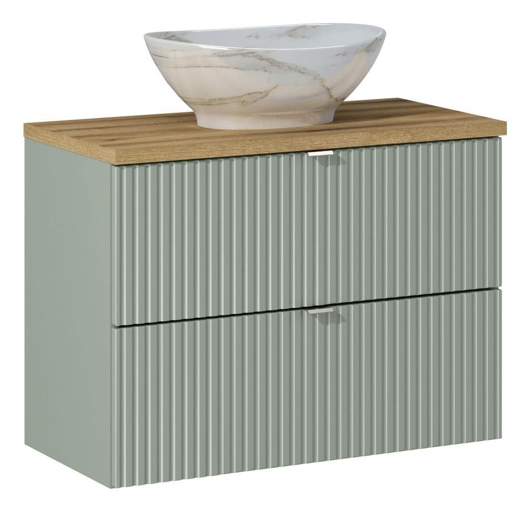 Cabinets with countertop 80 cm and washbasin set, Reed Green